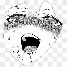 Library Of Ahegao Graphic Black And White Stock Png - Ahegao Png Transparent Background, Png Download - anime face png