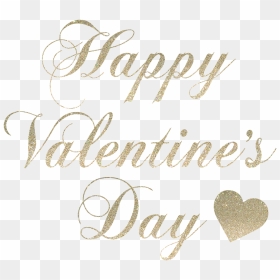 Gold Happy Valentines Day Png, Transparent Png - happy valentines day png