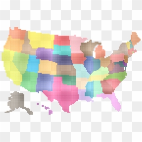 Usa Map 4 Cs - United States Map Dots, HD Png Download - usa map png