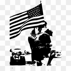 Memorial Day Flag Poster Clip Arts - Memorial Day Clipart Black And White, HD Png Download - memorial day png