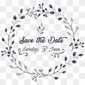 Wedding Invitation Save The Date Illustration, Wedding, - Save The Date Png File, Transparent Png - save the date png
