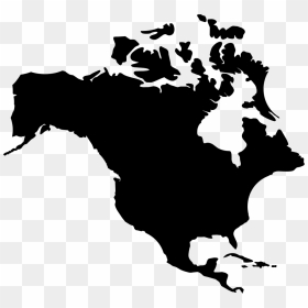 North America Png - North America Map Black, Transparent Png - america png
