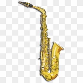 Alto Saxophone Transparent Clipart, HD Png Download - saxophone png