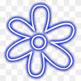 #ftestickers #flower #neon #luminous #glowing #blue - Blue Aesthetic Sticker Set, HD Png Download - neon png