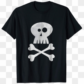 Cartoon Skull And Crossbones T Shirt - 18 Speed T Shirt, HD Png Download - skull and crossbones png