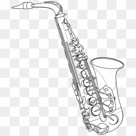 Alto Saxophone Drawing, HD Png Download - saxophone png