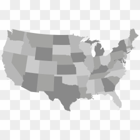 Us-map - Most Common Name In Each State, HD Png Download - us map png