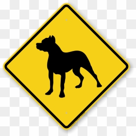 Pit Bull Symbol Guard Dog Sign - Warning Sign For Dog, HD Png Download - warning png