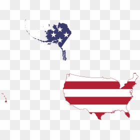 5o State Usa Flag Map , Png Download - Usa Flag Map 50 States, Transparent Png - usa map png