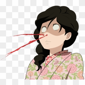 Anime Bloody Nose Png , Png Download - Nose Bleed Anime Girl, Transparent Png - bloody handprint png