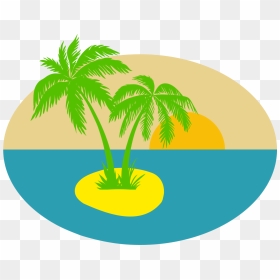 Transparent Palm Leaf Png - Clip Art Palm Tree Silhouette, Png Download - palm leaf png