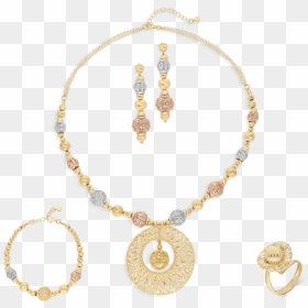 Colorful Filigree Orb Set, Tricolor Gold - Necklace, HD Png Download - filigree png