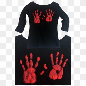 With Bloody Hands On The Front ☆ - Embroidery, HD Png Download - bloody handprint png