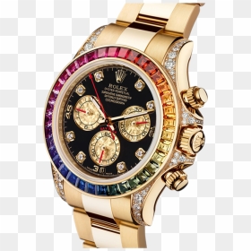 Rolex Oyster Perpetual Cosmograph Daytona Rainbow Watch - Rolex Most Expensive Watch, HD Png Download - rolex png