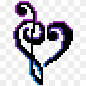 Music Notes Pixel Art, HD Png Download - treble clef png