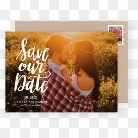 Chic Photo Save The Date Template - Save The Date Template Engagement, HD Png Download - save the date png