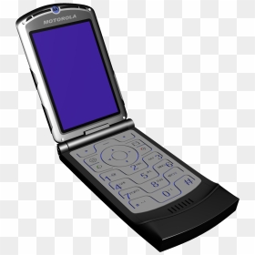 Motorola V3 Phone Png Clipart - Motorola Phone Png, Transparent Png - mobile clipart png