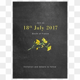 Rustic Yellow Flowers- Wedding Save The Date - Book Cover, HD Png Download - save the date png