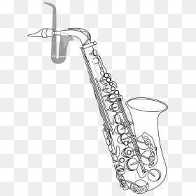 Saxophone Clipart Black And White, HD Png Download - saxophone png