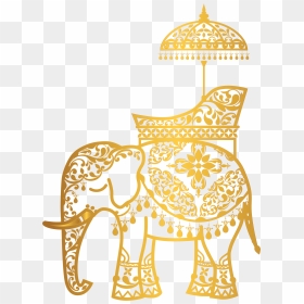 Clip Library Download Gold Png Clip Art Image Gallery - Indian Elephant Clipart Transparent, Png Download - indian wedding png