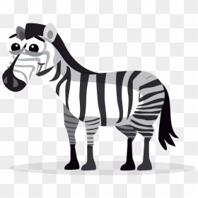 Clipart Cute Zebra Free Clip Art - Zebracartoon Transparent Bg, HD Png Download - animals png