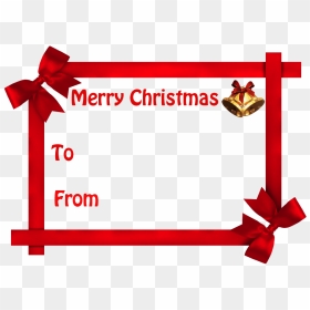 Christmas Gift Tag Transparent Background Christmas - Merry Christmas Gift Tag, HD Png Download - christmas present png