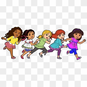Group Of People Talking Clipart - Dora And Friends Into The City Png, Transparent Png - people talking png