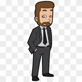 A Cartoon Businessman With Beard, HD Png Download - businessman png