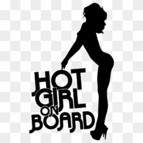 22092 Sticker Hot Girl On Board - Silhouette, HD Png Download - hot girl png