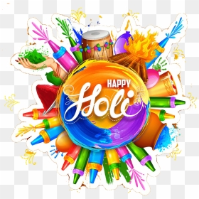 Holi Picture Downloading - Holi Stickers For Whatsapp, HD Png Download - holi pichkari png