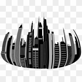 Distorted City Skyline Clip Arts - Distorted City Skyline 2, HD Png Download - city skyline png