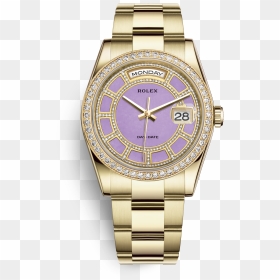 Rolex Day Date Watch Yellow Gold Png Jade Men Watch - Rolex Day Date 36 White Dial, Transparent Png - rolex png