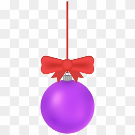 Purple Christmas Ball Png Clip Art - Wheel, Transparent Png - christmas ribbon png