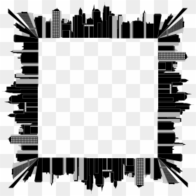 City Skyline Frame Clip Arts - New York Clip Art Frame, HD Png Download - city skyline png