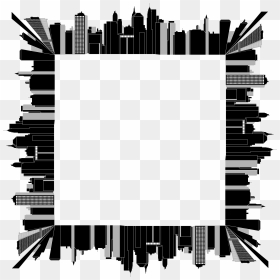 City Skyline Frame Clip Arts - New York Clip Art Frame, HD Png Download - city skyline png