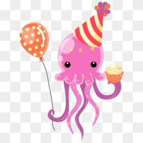 Jellyfish Clipart Happy Jellyfish - Jellyfish Happy Birthday Clipart, HD Png Download - jellyfish png