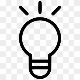 Bulb Light Idea Discovery Think Research Shine - Think Icon Black Png, Transparent Png - light shine png