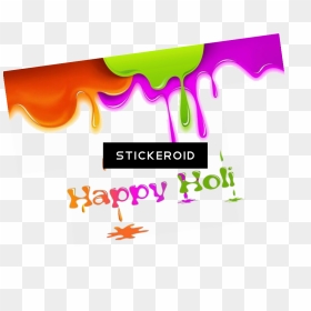 Happy Holi Text - Holyfestival Png, Transparent Png - holi colour png