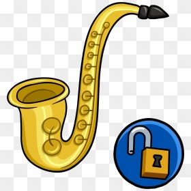 Transparent Saxophone Clip Art - Club Penguin Saxophone, HD Png Download - saxophone png