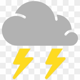 Electric Clipart Thunderstorms - Transparent Thunderstorm Weather Symbol, HD Png Download - thunder png