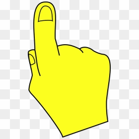 Yellow Hand Pointing Up, HD Png Download - pointing finger png