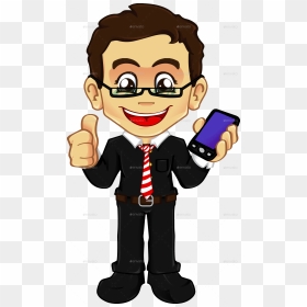 Clipart Boy Phone - Boy Face With Glasses Clipart, HD Png Download - mobile clipart png