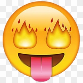 Fire Eyes Emoji Png , Png Download - Fire Emoji Png, Transparent Png - eyes emoji png
