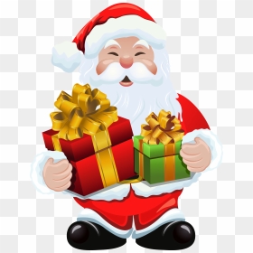 Free Transparent Santa Christmas Presents Tower Clipart - Santa Claus Gift Png, Png Download - presents png