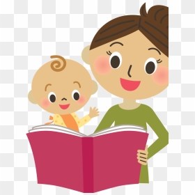 Mom Reading With Child - Parents Reading Books Clip Art, HD Png Download - mom png