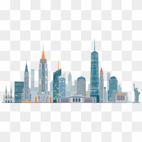 City Skyline For Gorodny , Png Download - Statue Of Liberty Silhouette, Transparent Png - city skyline png