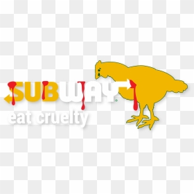 Subway Eat Cruelty Logo, HD Png Download - subway logo png