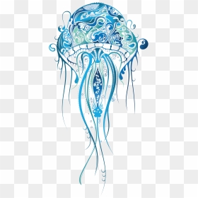 Jellyfish Free Photo - Jellyfish Watercolor Zentangle, HD Png Download - jellyfish png