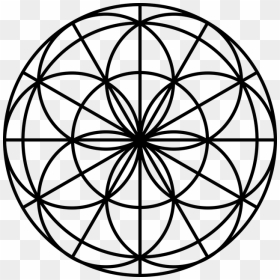Mandala Coloring Book Stained Glass Buddhism - Sacred Geometry Svg, HD Png Download - flower of life png