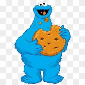 Printable Cookie Monster Birthday Card, HD Png Download - cookie monster png